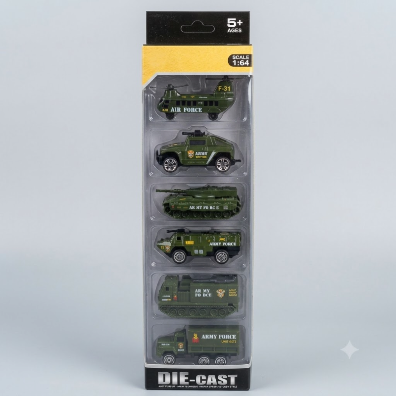 army-force-die-cast-military-vehicle-set-6-pieces